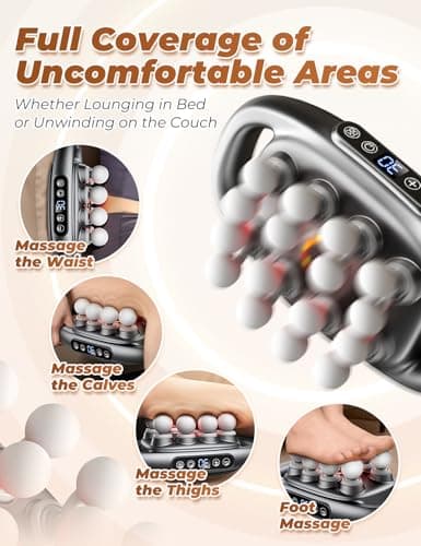 Veloreva Massager - 16 Head Massage Gun Deep Tissue for Pain Relief, Pro Massager with 3 Modes & 30 Levels, Back Massagers for Back, Shoulders, Legs, Foot, Body, Fast Relief (Black) 4