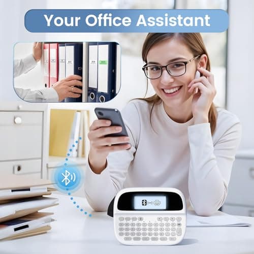 Vixic Label Maker, Label Maker Machine with-Tape, Portable Label Maker Rechargeable, Backlit Label Machine with Keyboard, M950 Bluetooth Label Makers Handheld for Home Office Kids Classroom Essentials 5