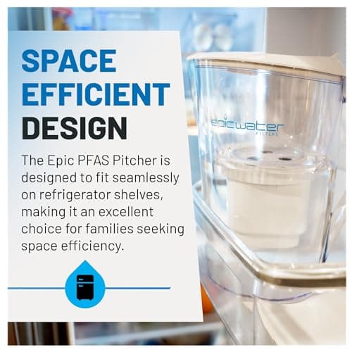 Epic Water Filters PFAS Forever Chemicals Filter Pitcher for Drinking Water, 10 Cup 150 Gallon Filter, Tritan BPA Free, Removes PFAS, PFOA, PFOS (Navy) 6