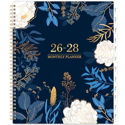 2026-2028 Monthly Planner - 2 Year Monthly Planner/Calendar 2026-2028, July 2026 - June 2028, 11" x 9", 24 Monthly Planner with Tabs, Back Pocket, Holidays, Twin-Wire Binding, Note Pages