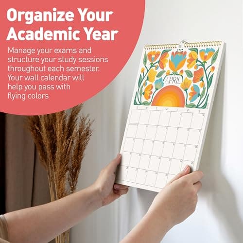 S&O Desert Garden Wall Calendar from January 2026-June 2027 - Tear-Off Monthly Calendar - 18 Month Academic Wall Planner - Hanging Organizer to Track Anniversaries & Appointments - 13.5"x10.5”in 7