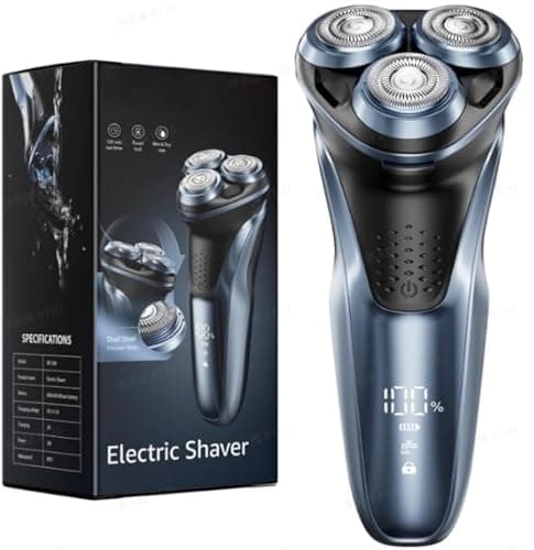 GDKLXL Rechargeable Electric Razor for Men: IPX7 Waterproof Shaver - 1.5H Fast Charge, 4D Flex Precision Blades with Pop-Up Trimmer - Gentle on Sensitive Skin, Perfect for Travel