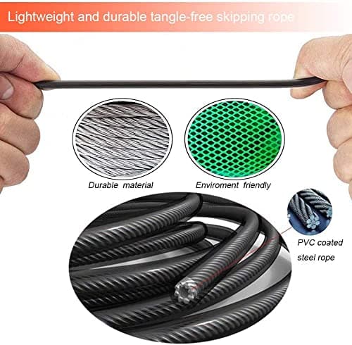 Redify Jump Rope,Jump Ropes for Fitness for Women Men and Kids,Speed Jumping Rope for Workout with Ball Bearings,Adjustable Skipping Rope for Exercise&Slim Body at Home School Gym (Red,Blue) 8