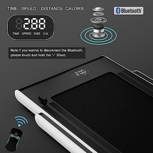 Goplus 2 in 1 Folding Treadmill, 2.25HP Superfit Under Desk Electric Treadmill, Installation-Free with Remote Control, APP Control and LED Display, Walking Jogging for Home Office 6