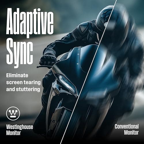 Westinghouse 49 Inch Curved Ultrawide QHD Gaming Monitor, AMD FreeSync Premium, Low Motion Blur, R1800 Curve, 5120x1440, for PC Games with Built in Speakers, 2X DisplayPort, 2X HDMI, USB C 8