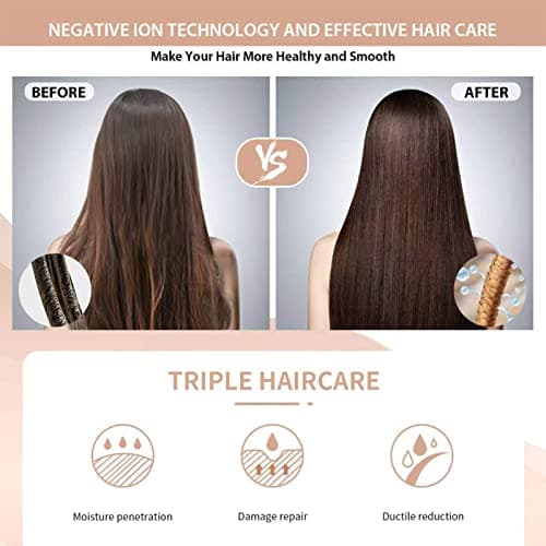 Nicebay Hair Straightener, Negative Ion Hair Brush for Women, Anti-Scald & Auto-Off Feature, Fast Heating & 6 Temp Settings 5