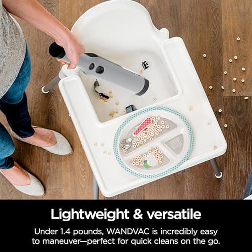 Shark WANDVAC Cordless Hand Vac, Lightweight, Versatile and Portable at 1.4 lbs., Powerful Suction, Charging Dock, One-Touch Empty, NEW Furfins Tool & Crevice Tool for Pet & Home, Gray, WV201WH 6