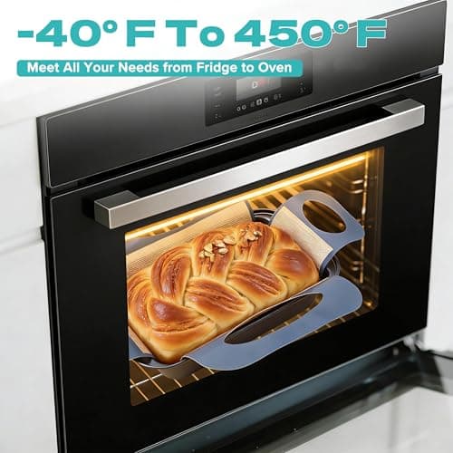 9 x 5 Loaf Pan Set with Silicone Bread Sling – 2 Bread Pans + 2 Nonstick Loaf Liners for Homemade Baking, Sourdough, Banana Bread, Sandwich Loaves – Rectangular Baking Tray for Kitchen Home Baker 6