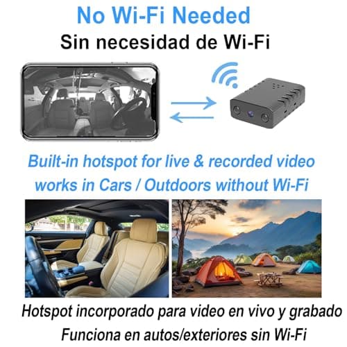 WKX W-Mini Security Camera with 64GB SD Card, Battery Powered, HD Video, Night Vision, Motion Detection, Cloud Storage, Wi-Fi & Offline Mode, for Indoor/Outdoor Use 5