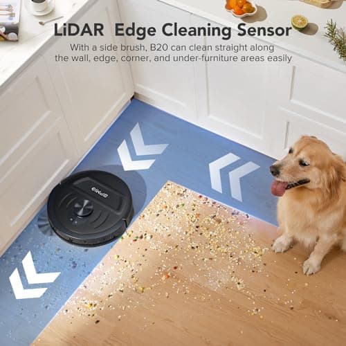 BPMIO Smart Robot Vacuum and Mop Combo, 5500Pa Powerful Suction, LiDAR Navigation, WiFi/App/Alexa Control, 120-Min Runtime, Perfect for Pet Hair, Carpets, and Hard Floors 6