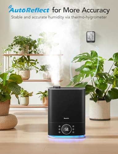 GoveeLife 7L Humidifiers for Bedroom, Smart Top-Fill Cool & Warm Mist Humidifier Large Room, Auto Mode, 70H Quiet Runtime for Baby Plants Nursery, App & Voice Control, RGB Nightlight, Humidity Sensor 5