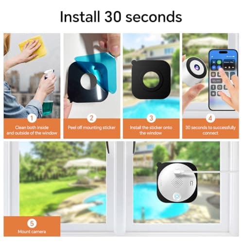 Gosulub Window Cameras for Home Security: Indoor Camera for Outdoor Monitoring with 2K Full Color Night Vision Motion Human Vehicle Detection Easy Installation 7