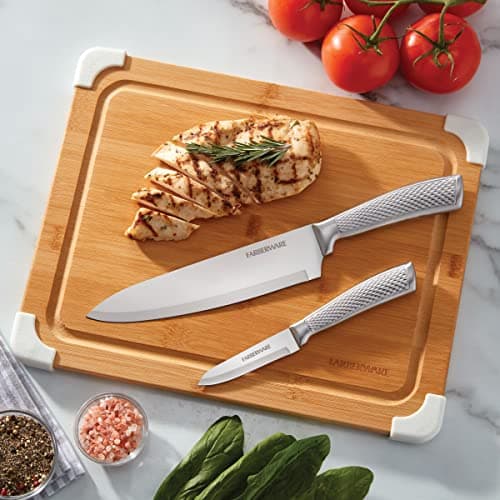 Farberware Nonslip Bamboo Cutting Board with Juice Groove, 11x14 Inch, White 8