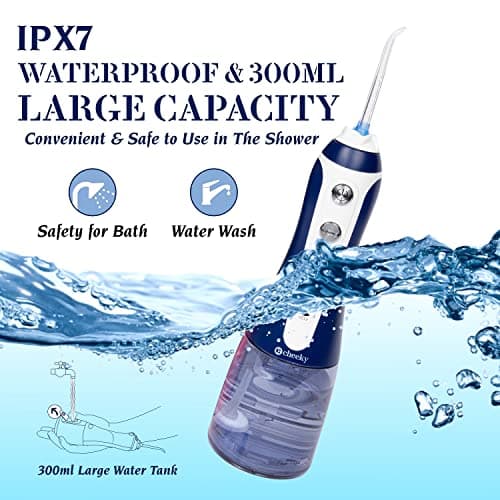 Cheeky Cordless Water Flosser with 5 Floss Heads, 5 Pressure Modes, and Rechargeable Battery, 300 mL Water Tank, Deep Tooth and Gum Cleaning 8