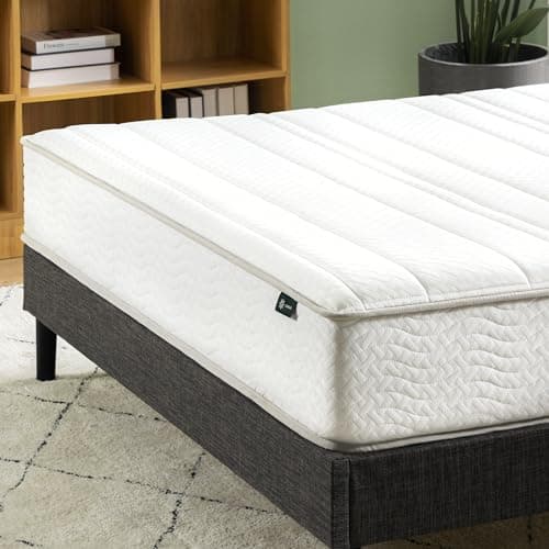 Zinus 6 Inch Foam and Spring Hybrid Mattress [New Version], Twin, Medium Firmness, Durable Support, Certified Safe Foams & Fabric, Mattress in A Box, White 10