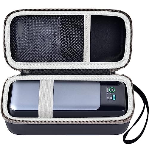casmilee Case Compatible with Anker 737/735/ 736/717 USB-C Portable Charger Power Bank, Fast Foldable Wall PowerBank Bag for GaN Prime Nano II AC Adapter, Powercore Pocket for lights Cable - Black