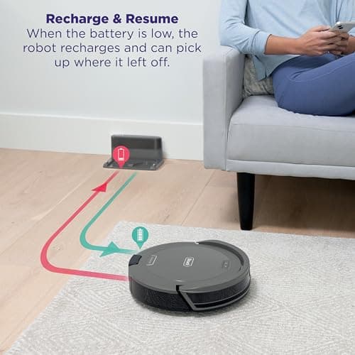 Shark Navigator Robot Vacuum with SmartPath Navigation and Self-Cleaning Brushroll, Powerful Suction, Pet Hair Pickup, Anti-Hair Wrap, for Carpets & Hard Floors, Steel Grey, RV2110 7