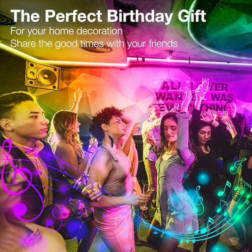 DAYBETTER LED Strip Lights 100ft, Smart Lighting with App Remote Control, RGB LED Lights for Bedroom, Music Sync Color Changing for Room Home Decor Party (1 Roll) 7