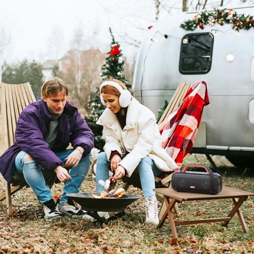 DOSS Extreme Boom Bluetooth Outdoor Speaker with 60W Mighty Sound, Deep Bass, 30H Playtime, USB-C, Bluetooth 5.3, IPX6 Waterproof with Portable Strap for Camping, Beach, Garage-Orange 8