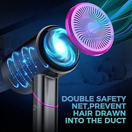 Hair Blow Dryer, Foldable Handle 1800W Ionic Travel Hiar Dryer, Constant Temperature Hair Care Without Hair Damage 6