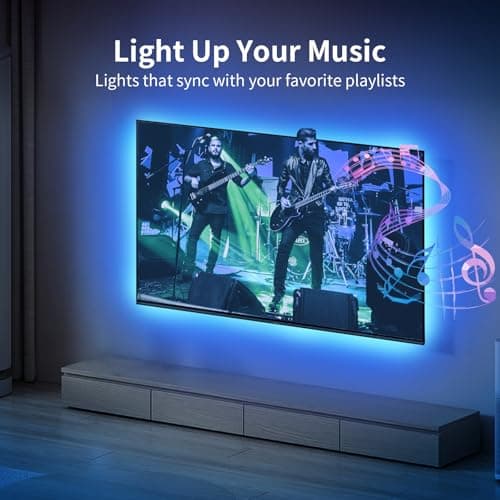 KSIPZE LED Lights for TV, 16.4ft TV led Backlight for 45-75 Inch TVs RGB TV Backlight Behind Music Sync Smart APP & Button Control TV LED Strip Lights USB Powered for Bedroom/Gaming 6