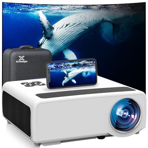 [ Auto Focus 1850 ANSI ] Outdoor Projector 4K with WiFi 6 and Bluetooth 5.2, XNoogo Native 1080P Outdoor Projector, Auto 6D Keystone,50% Zoom,ARC, Home Theater Movie Projector for TV Stick/Phone/PC