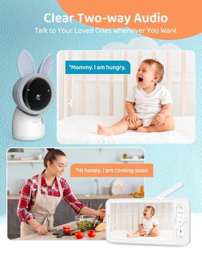 ARENTI Baby Camera, Indoor Security Camera for Pet/Dog with Phone App, 4MP 2.4G/5G WiFi Wired in Home, 360°Pan/Tilt Motion Tracking, Temp/Humidity Sensor, Cry Detection, Lullabies, Night Light (A4) 9