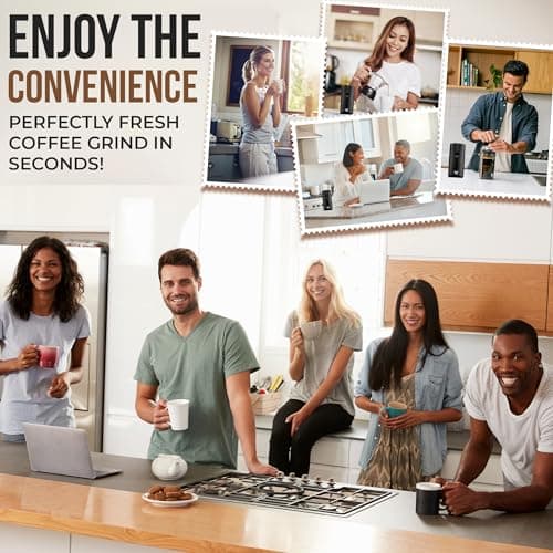 Coffee Grinder Electric - Quiet Stainless Steel Blade Coffee Bean Grinder And Spice Grinder - Great For Coffee Beans And Spices - Small Coffee Grinder Perfect For At Home Coffee Enthusiasts 5