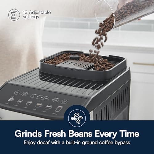 De'Longhi Magnifica Evo Automatic Espresso & Coffee Machine with Manual Milk Frother, Built-in Grinder & Auto-Clean Function - For Latte, Cappuccino, Americano, Iced Coffee, ECAM29043SB 6