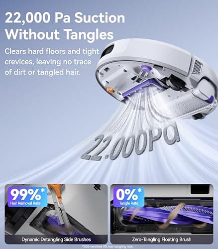 NARWAL Flow Robot Vacuum and Mop Combo, FlowWash Real-Time Self-Cleaning Track Mop, 22,000 Pa Suction, Dual-Camera AI Obstacle Avoidance, Carpet & Edge Cleaning, Self-Emptying Robot Vacuum 5