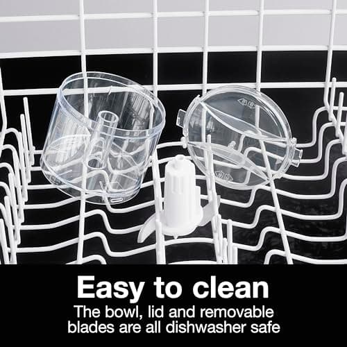 Proctor Silex Durable Electric Vegetable Chopper & Mini Food Processor for Chopping, Puree & Emulsify, 1.5 Cup, White 5