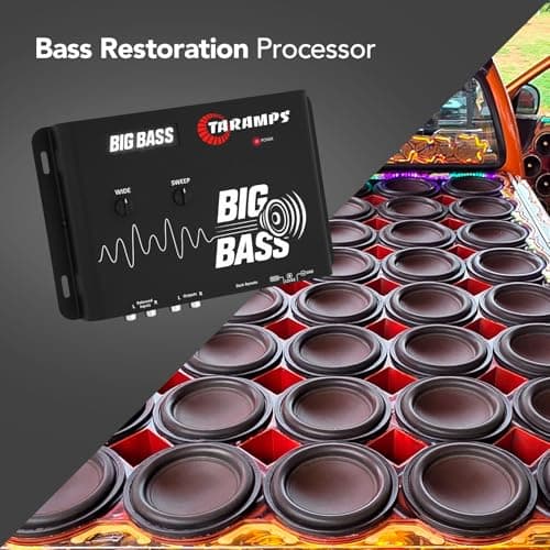 Taramps Big Bass DSP, Deep Bass Processor for Car Audio Systems, Subwoofer Impact Booster with Adjustable Frequency & Sweep Controls 10
