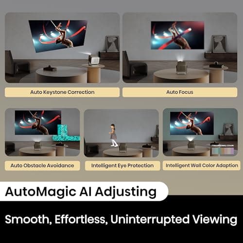 Hisense M2 Pro, Triple Laser Smart Portable Lifestyle Projector, 4K UHD, 65” – 200”, 1,300 Lumens, Dolby Vision,Optical Zoom, Intelligent Screen Adjustments, Vidaa OS, Netflix Included (2025 Model) 10