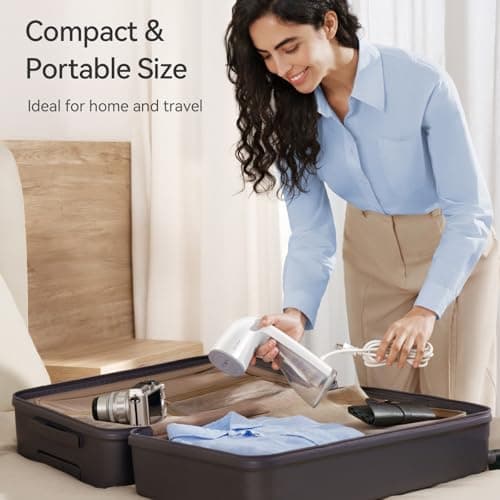 HiLIFE Upgraded Steamer for Clothes, Handheld & Portable, 1100W Powerful Steam, 300ml Big Capacity & No Leak Design, 30S Fast Heat-up, Quick Wrinkle Remover, Compact Size for Travel, ONLY 120V 5