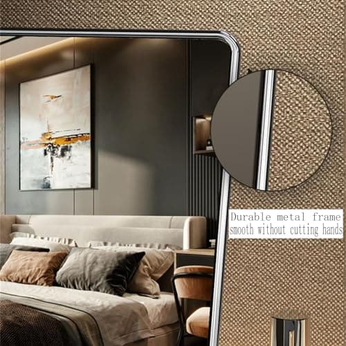 Numjeg Vanity Desk Table Mirror Oval Makeup Mirror 90°Adjustable Rotation Golden Metal Framed Standing Mirrors Room Decor for Living Room,Bedroom,Tabletop,Bathroom 7