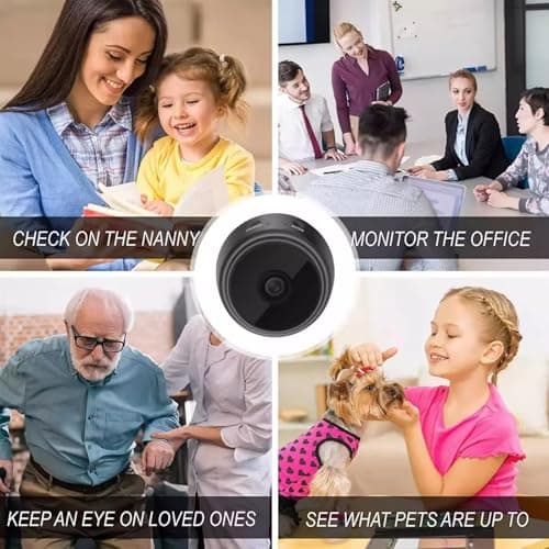 HIDRUO Watcheye Magnetic Mini Security Camera, with Wide-Angle Lens & Smart Alarm, App Remote with Night Vision (64GB, 1) 7