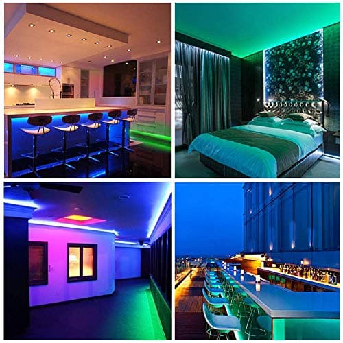 DAYBETTER Waterproof Led Lights for Bedroom, 32.8ft (2 Rolls of 16.4ft) Led Strip Lights, 300 LEDs Color Changing RGB 44 Keys Remote Controller, 12v for Outdoor Room Home Party Christmas Decoration 9