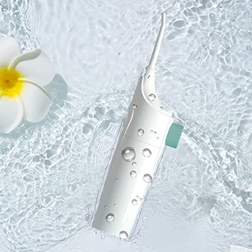 Cordless Water Dental Flosser Non-Electric Simple Operation, Oral Irrigator Portable Affordable for Home & Travel, Tonsil Stone Remover Safe for Pregnant Women and Children (White) 6