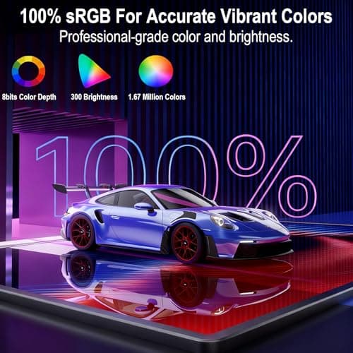 2.5K 100Hz Portable Monitor Touchscreen, 15.6'' QHD 2880x1620 300 Nits 100% sRGB IPS Gaming Monitor w/VESA HDR FreeSync Eye Care USB-C HDMI External Second Screen for Laptop PC Phone Switch PS3/4/5 4