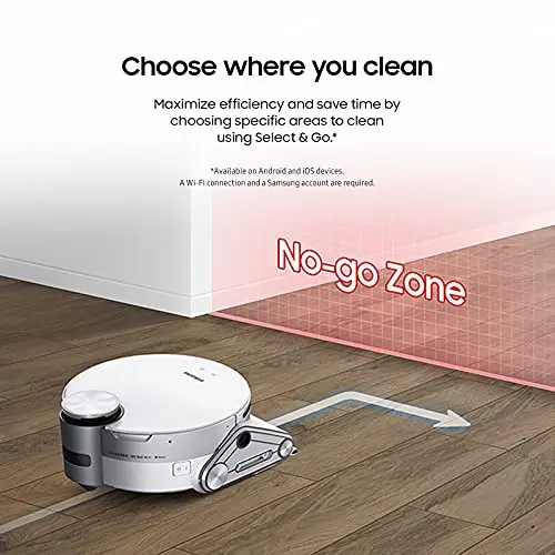 SAMSUNG Jet Bot AI+ Robot Vacuum Cleaner w/ Object Recognition, Intelligent Cleaning, Clean Station, 5-Layer Filter, Touchless Dust Removal for Hardwood Floors, Carpets, VR50T95735W, White 7