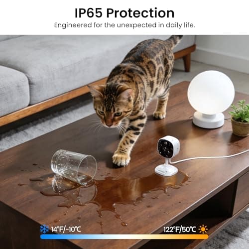 AOQEE 2K Cameras for Home Security-Outdoor/Indoor Camera for Dog/Cat/Pet/Nanny/Baby/Elderly, Color Night Vision, White Light, Siren, 24/7 SD Recordings, Works with Alexa, Plug in (C1-White-2pack-2.4G) 5