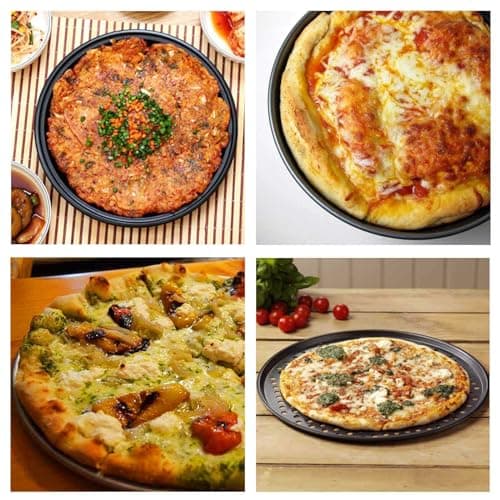 Handook Pizza Pan Set, Carbon Steel Pizza Pan with Holes, for Oven Baking Supplies & Home, Kitchen, Restaurant（9 Inch &10 Inch &12 Inch） 6