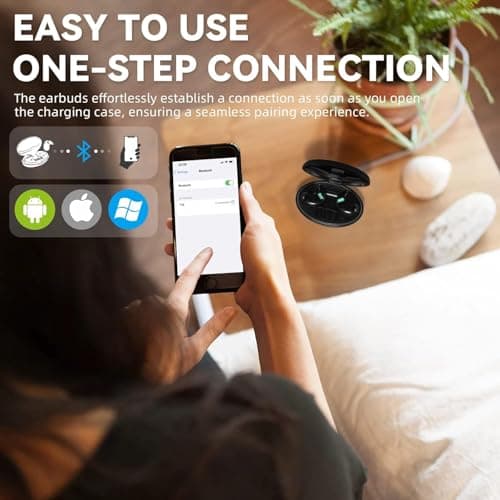 Mudtun Sleep Earbuds Ultra-Thin Wireless Bluetooth 5.3 Earbuds for Side Sleepers, Noise Blocking Sleep Headphones with 6H Playtime, Ergonomic Mini Design for Small Ears (Deep Green) 7