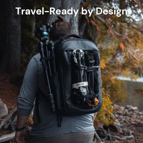 CLIQ Portable Chair Version ClassiQ 1.0 - Collapses to Size of Water Bottle - Lightweight Folding Chair for Camping - Outdoor Chair Supports 350 Lbs - Camp Chair Outdoor Adventures - Black 9