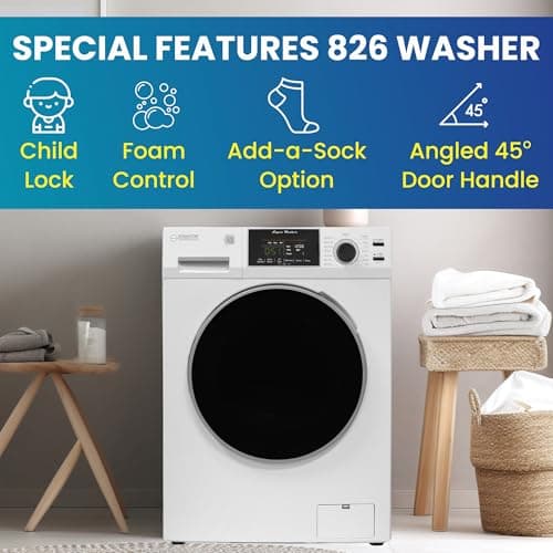 Equator Matching Laundry Set 110V ONE OUTLET 15 Lb Washer 1.62 cu.ft+13Lb Vented Dryer 3.1cu.ft 5