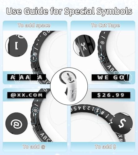 EazeID Embossing Label Maker Machine with Tape-Waterproof, Manual Embossed Label Maker Black, Handheld Vintage Labeler Portable 3D Embosser for Home Office School Scrapbooking Supplies 7