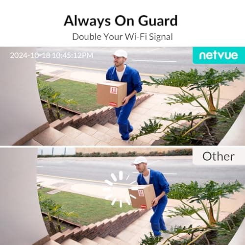 NETVUE Outdoor Wireless Solar Security Camera for Home Security,2K 3MP Surveillance with 360° View, AI Motion Detection, Spotlight Siren, Color Night Vision, Two-Way Audio, Waterproof 8