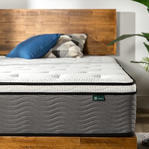 Zinus 12 Inch Support Plus Pocket Spring Hybrid Mattress, Full, Strong Coils for Durable Support, Pocket Innersprings for Motion Isolation, Mattress in A Box
