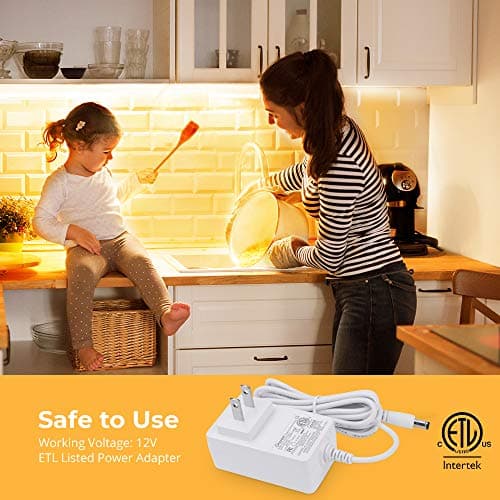 Govee Warm White LED Strip Lights, Bright 300 LEDs, 3000K Dimmable Light Strip 16.4ft with Control Box, LED Lights for Bedroom, Kitchen Cabinets, Living Room, ETL Listed Adapter Included 7