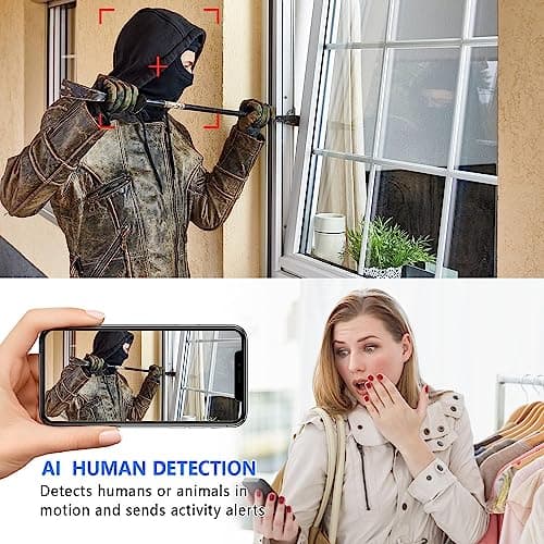 Indoor Wireless WiFi Camera Home Security Room Body Cameras Nanny Cam Smart Home Outdoor Cams Pet Dog Baby Camera 1080P House Portable Camera Mini Room Night Vision Camera No Need WiFi Door Camera 7